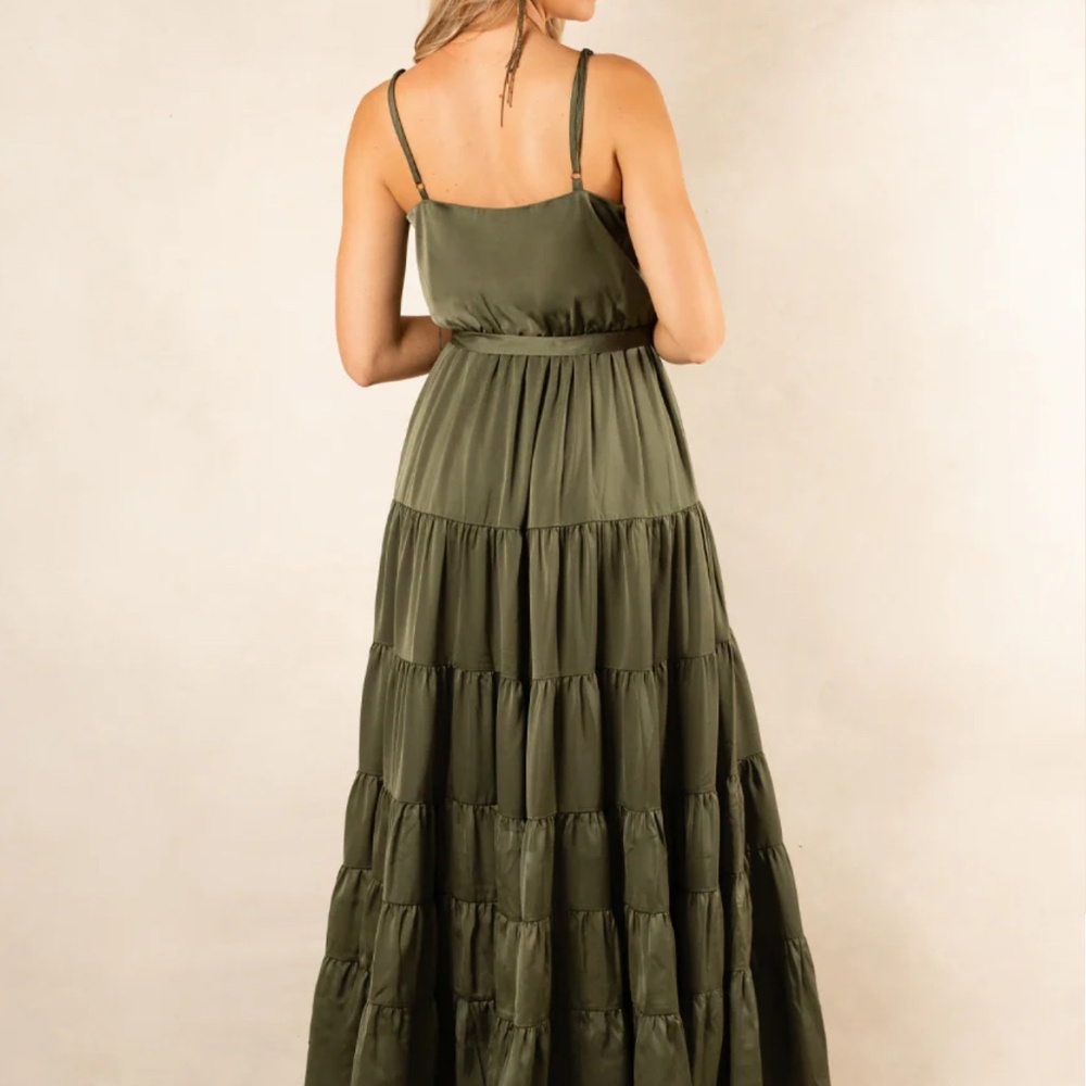 ZAYLA DRESS IN SAGE-XXS - Picture 2 of 7